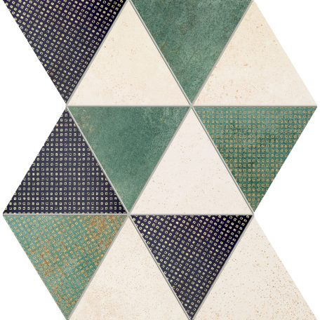 Domino Margot Green 25,8x32,8 matt+fényes mozaik 