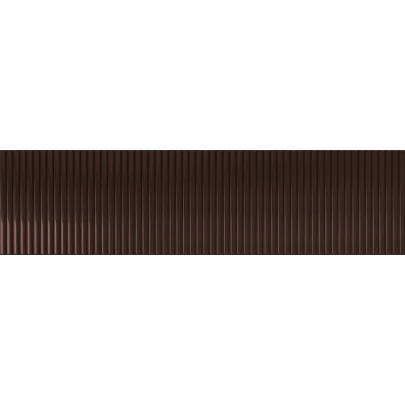 Tubadzin Groove Brown 1 STR 29,8x7,8x1cm fényes csempe