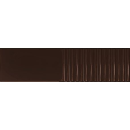 Tubadzin Groove Brown 2 STR 29,8x7,8x1cm fényes csempe