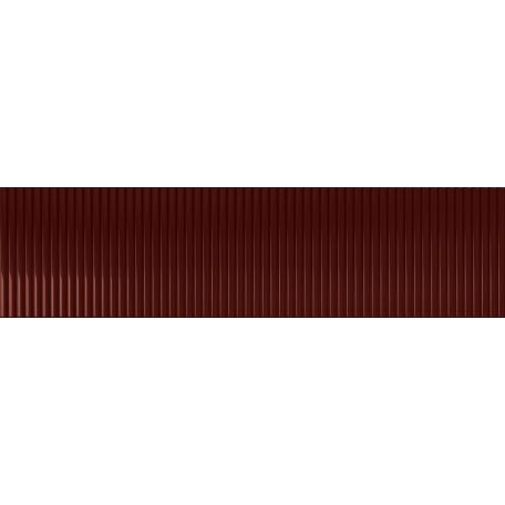 Tubadzin Groove Burgundy 1 STR 29,8x7,8x1cm fényes csempe