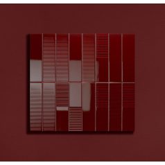 Tubadzin Groove Burgundy 29,8x7,8x1cm fényes csempe