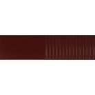 Tubadzin Groove Burgundy 2 STR 29,8x7,8x1cm fényes csempe