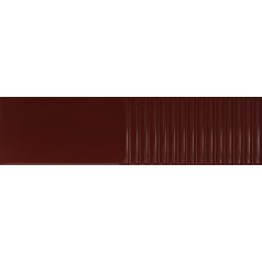 Tubadzin Groove Burgundy 2 STR 29,8x7,8x1cm fényes csempe