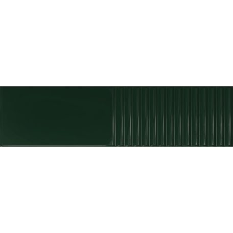 Tubadzin Groove Green 2 STR  29,8x7,8x1cm fényes csempe