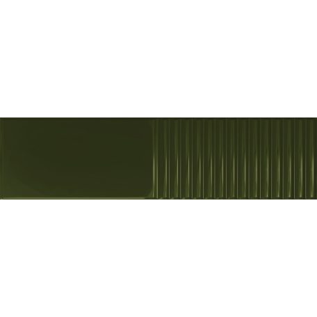 Tubadzin Groove Olive STR 2 29,8x7,8x1cm fényes csempe