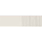 Tubadzin Groove White Sugar 2 STR 29,8x7,8x1cm fényes