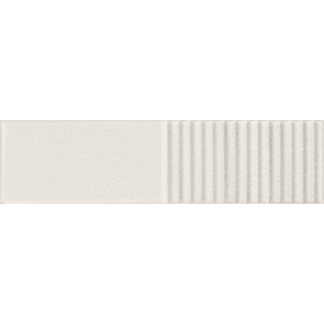 Tubadzin Groove White Sugar 2 STR 29,8x7,8x1cm fényes